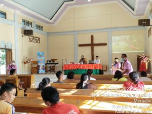 Hadiri Acara Penyuluhan Kekerasan Pada Anak, Ini Pesan Kapolsek Menjalin