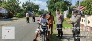 Kapolsek Menjalin Pimpim Langsung Operasi Yustisi