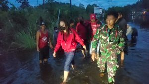 Baguna PDI Perjuangan Bantu Korban Banjir di Semitau