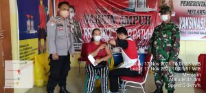 Polsek Menjalin Pantau Vaksinasi Tahap Dua Jenis Pfizer