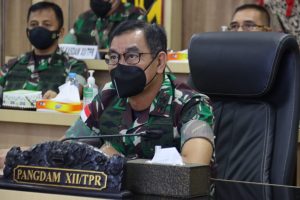 Pangdam XII/Tpr Ikuti Arahan Presiden Secara Virtual
