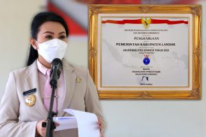 Pemkab Landak Raih Predikat B Pada SAKIP Dan RB Award 2021