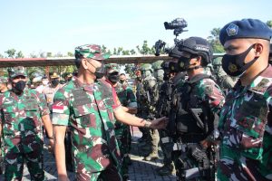 Pangdam Pimpin Apel Gelar Pasukan Pam Kunker Jokowi ke Kalbar