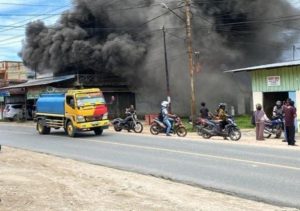 Dua Ruko di Pulau Bendu Hangus Dilahap Api