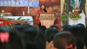 Hadiri Natal Keluarga Besar WKRI di Senakin, Karolin Ceritakan Sejarah WKRI