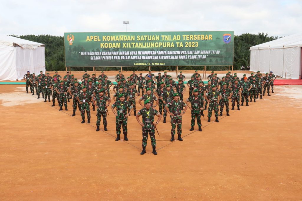 Pangdam XII/Tpr Pimpin Apel Dansat 2023 di Melata
