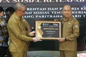 Samuel Hadiri Launching Perlindungan Jamsostek