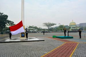 Yufti Senjaya Pimpin Upacara HUT RI ke 78 di Makodam XII/Tpr