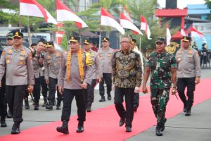 Pangdam XII/Tpr Dampingi Kunker Kapolri di Satbrimob Polda Kalbar