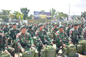 Pangdam Tanjungpura Sambut Kedatangan Satgas Yonif 631/Atg