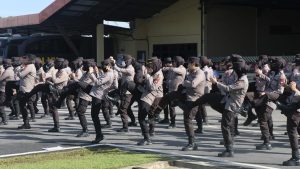 Jelang Pemilu 2024, Polwan Kalbar Latihan Beladiri Jiu Jitsu