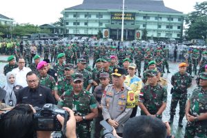 Pangdam Tanjungpura Pimpin Apel Gelar Pengamanan Pemilu 2024