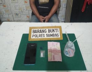 Satresnarkoba Polres Sambas Tangkap Pengedar Sabu di Selakau 