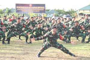 Dampingi Kasum TNI, Pangdam Tanjungpura Periksa Kesiapan Akhir Satgas Yonkav 12/BC