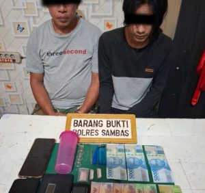 Dua Pengedar Sabu Ditangkap Satresnarkoba Polres Sambas 