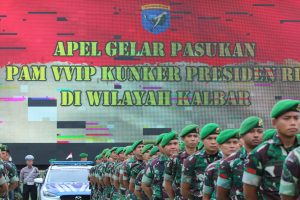 Pangdam Tanjungpura dan Kapolda Kalbar Pimpin Apel Gelar Pasukan PAM VVIP Kunker Presiden Joko Widodo 