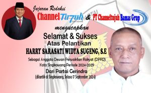 Selamat Atas Pelantikan Harry Sarasati Widya Sugeng Menjadi Anggota DPRD Singkawang Periode 2024-2029