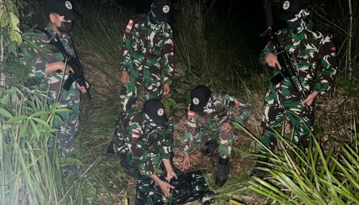 TNI Amankan Satu Paket Narkoba di Wilayah Aruk Sambas