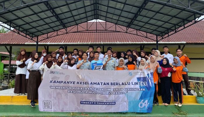 Jasa Raharja Gelar Kampanye Keselamatan di SMAN 1 Jawai