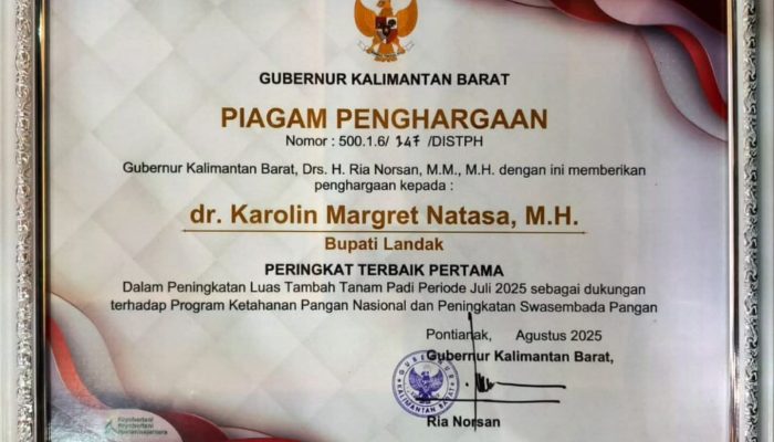 Hadiah HUT RI ke 80 untuk Pemkab Landak dari Gubernur Kalimantan Barat 