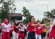 Menyemarakkan HUT RI ke 80, Pemkab Landak Laksanakan Senam Sehat ASN