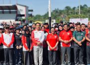 Rangkaian HUT ke 26 Pemkab Landak, Bupati Karolin Buka Turnamen Voli Antar OPD