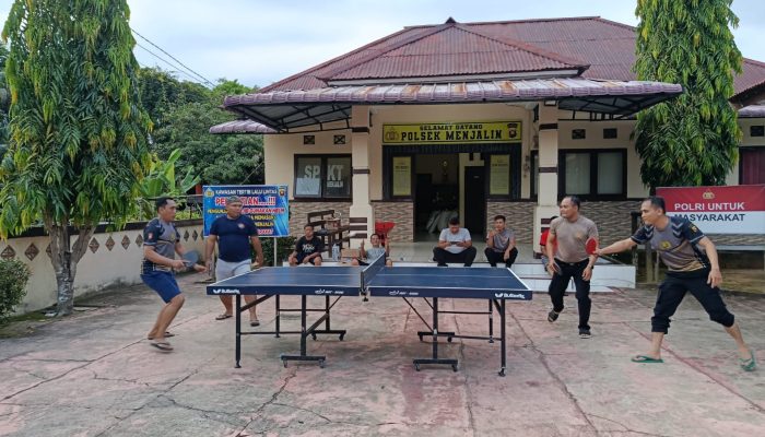 Tenis Meja Jadi Jembatan Kedekatan Polsek Menjalin dengan Warga