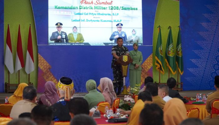 Dwiyanto Kusumo Gantikan Priyo Hendrarto Pimpin Kodim Sambas