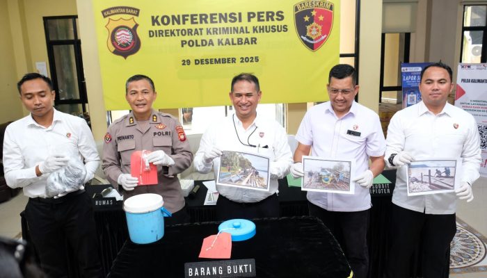 Ditreskrimsus Polda Kalbar Tindak 7 kasus PETI dengan 10 tersangka