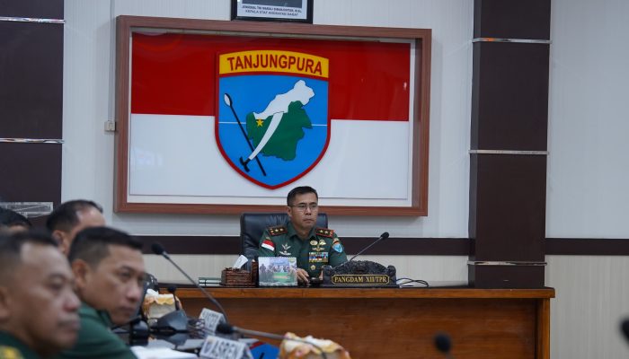 Pangdam XII/Tpr Ikuti Rapat Virtual Evaluasi Pembangunan KDKMP