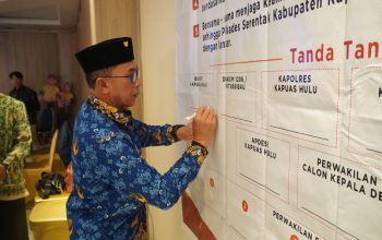 Wabup Kapuas Hulu Hadiri Deklarasi Damai Pilkades Serentak 2026