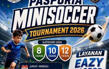 Pasporia Minisoccer Tournament 2026, Urus Paspor Sambil Nonton Sepak Bola