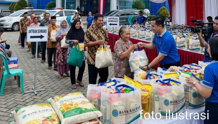 Gunakan Subsidi CSR, Bank Kalbar Salurkan Paket Sembako Murah di Ketapang