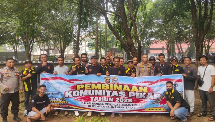 Ditbinmas Polda Kalbar Ajak Komunitas Ojek Pikap Maxvary Jaga Kamtibmas